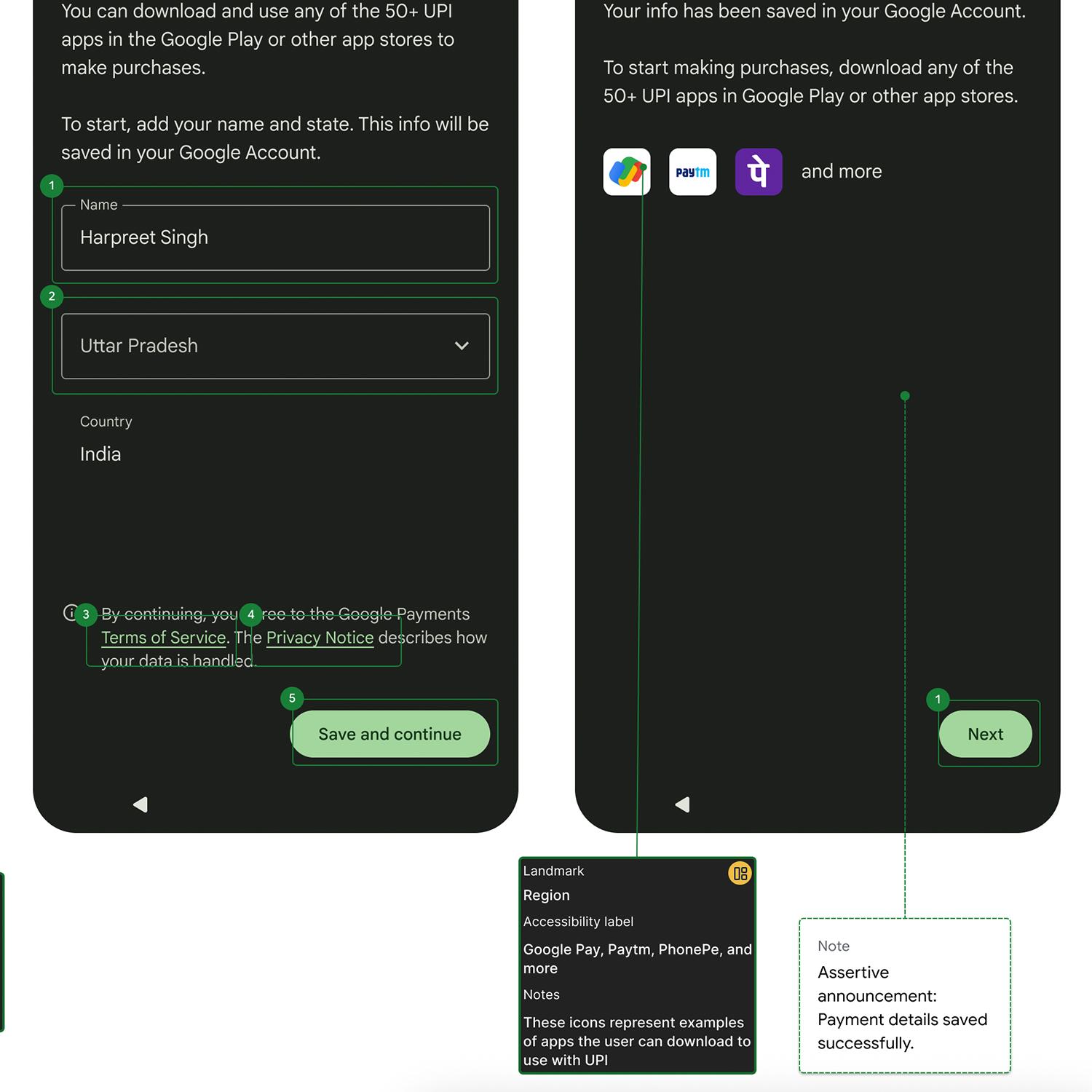 Greenlines accessibility specs